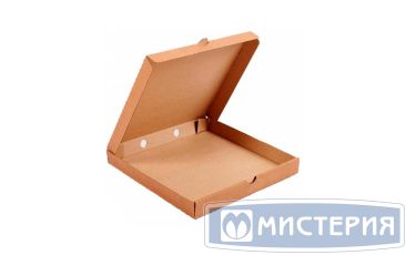 Коробка для пиццы, 300х300х40мм, бурая., микрогофрокартон E
