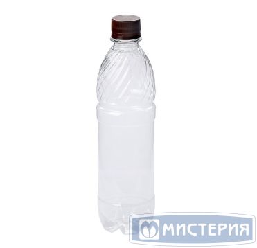 Бутылка ПЭТ 500 мл, прозр., горло d28 мм, крышка в компл., 135 шт/кор 135 шт/упак РОССИЯ №6. 0,50 PCO прозр.